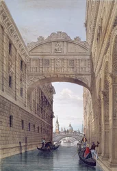 Le Pont des Soupirs, Venise, gravé par Lefevre